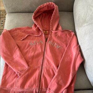 Comfort Colors Pink Zip-Up Hoodie Sweatshirt